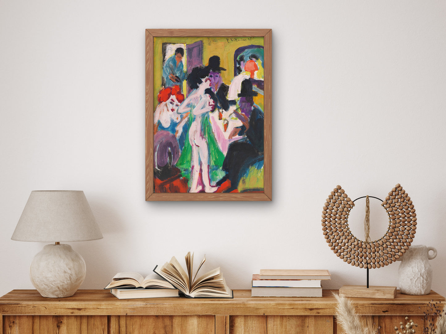 In the Brothel by Ernst Ludwig Kirchner 1913, Wall Art Print, Fine Art Reproduction, Museum Quality Decor, Poster