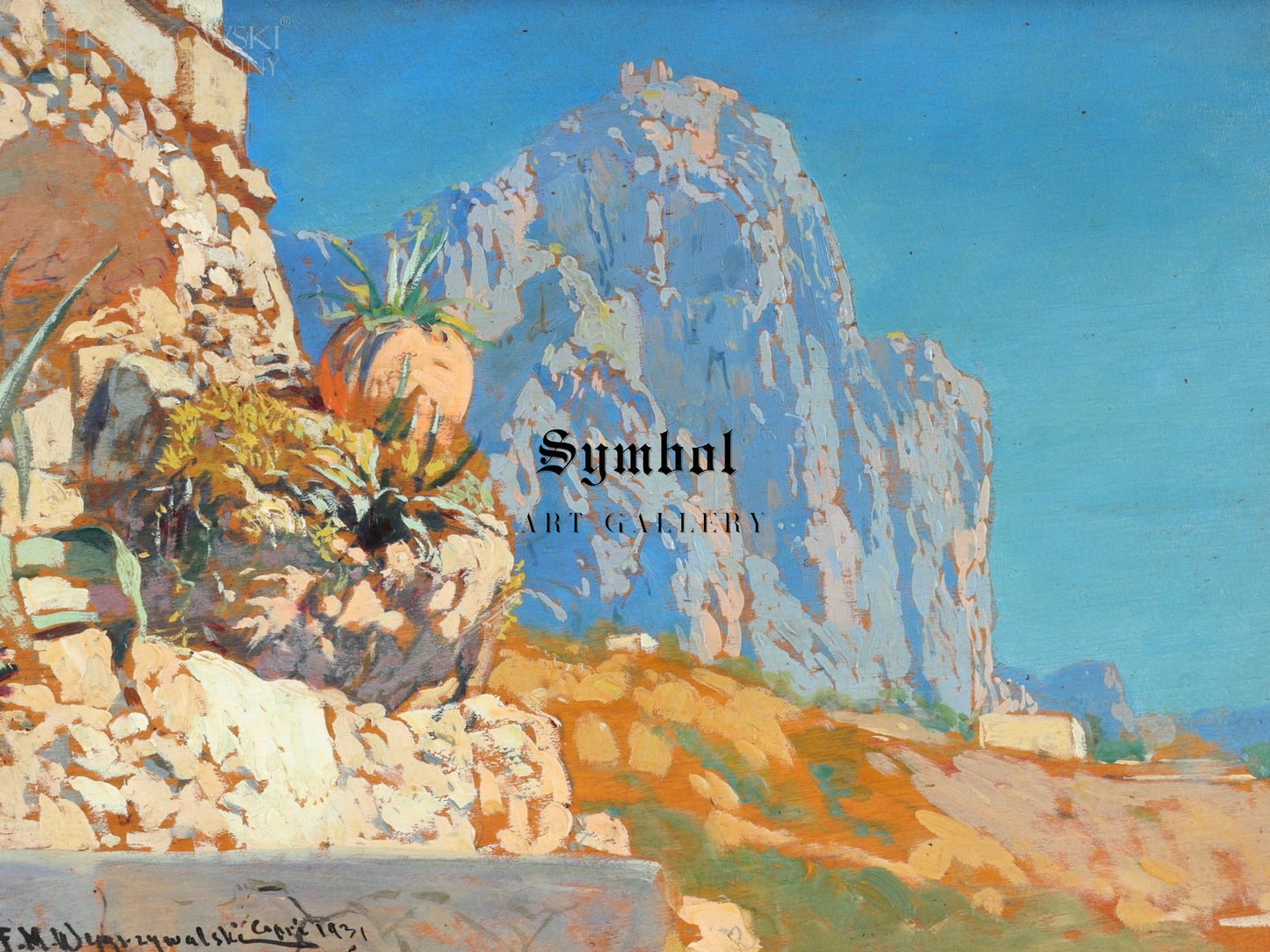 Marina Piccola in Capri by Feliks Michał Wygrzywalski 1931, Wall Art Print, Fine Art Reproduction, Museum Quality Decor, Poster