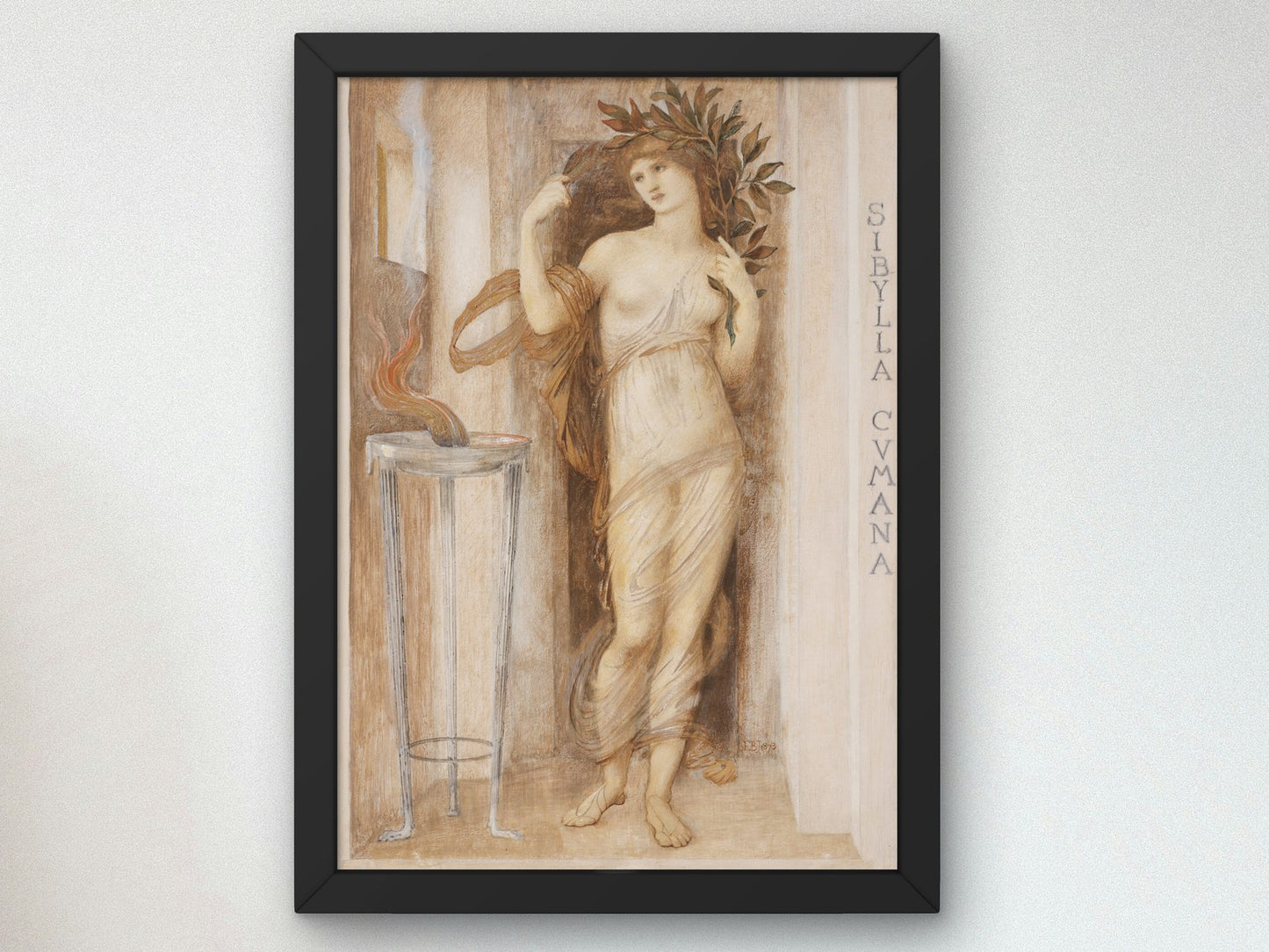 Sibylla Cumana by Edward Burne Jones 1873, Wall Art Print, Fine Art Reproduction, Museum Quality Decor, Poster