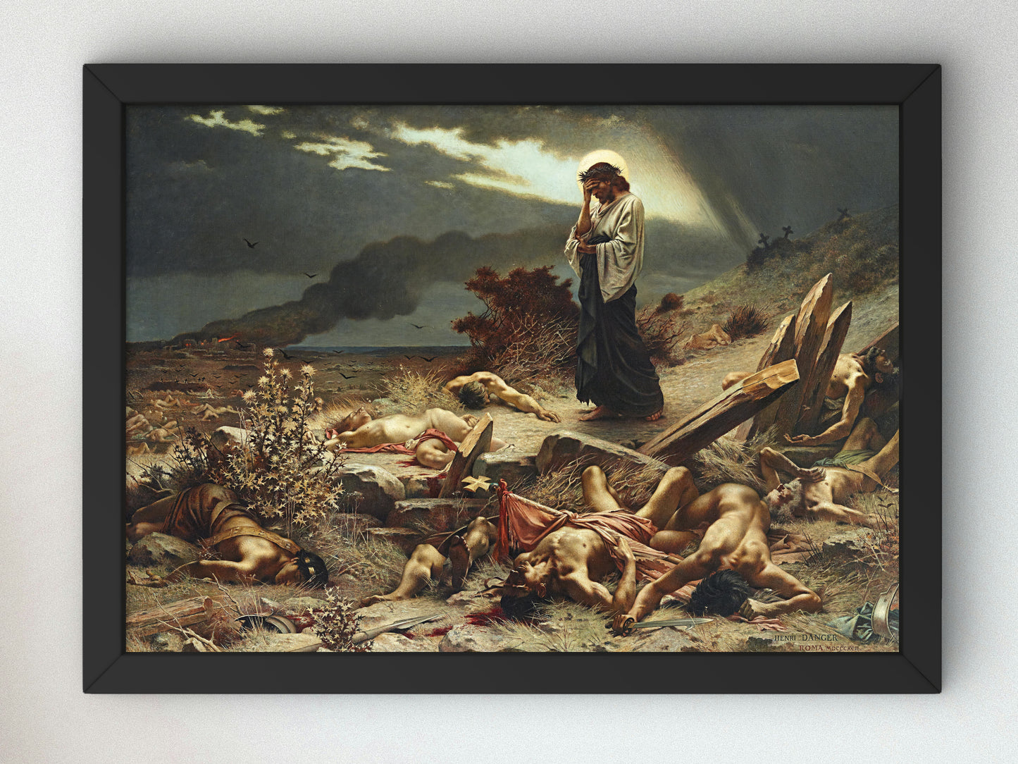 Love One Another by Henri Camille Danger, Wall Art Print, Fine Art Reproduction, Museum Quality Decor, Poster