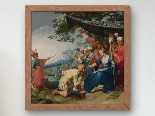 Theagenes Receiving the Palm of Honour from Chariclea by Abraham Bloemaert 1626, Wall Art Print, Fine Art Reproduction, Museum Quality Decor