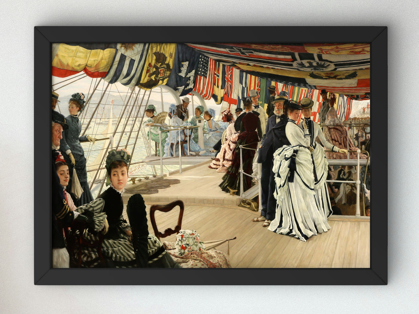 The Ball on Shipboard by James Tissot 1874, Wall Art Print, Fine Art Reproduction, Museum Quality Decor, Poster