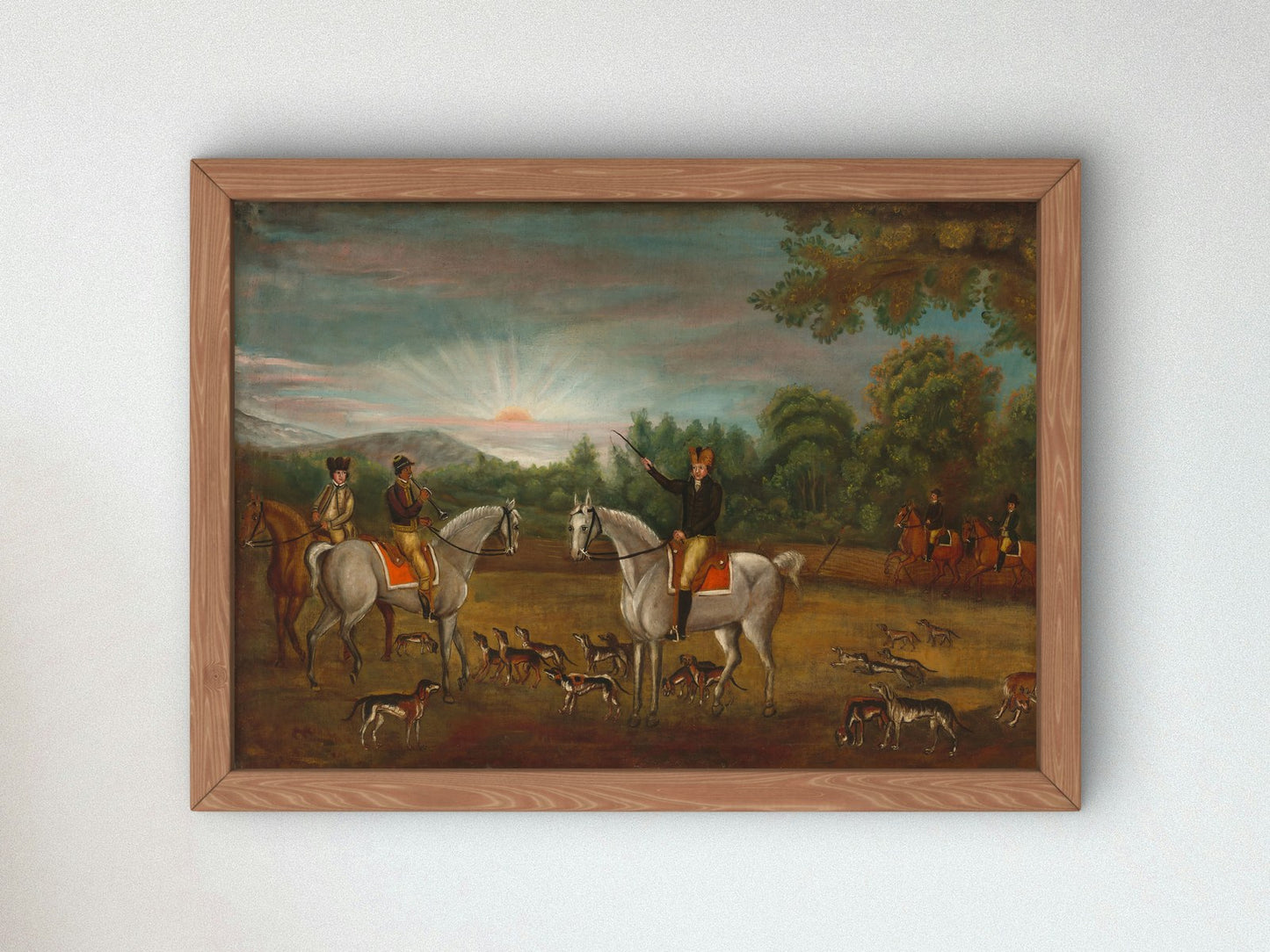 The Start of the Hunt by American 19th Century 1801, Wall Art Print, Fine Art Reproduction, Museum Quality Decor, Poster