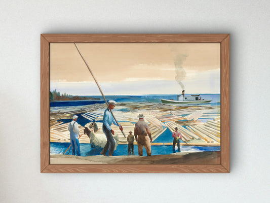 Loggers by Edward Morton 1937, Wall Art Print, Fine Art Reproduction, Museum Quality Decor, Poster