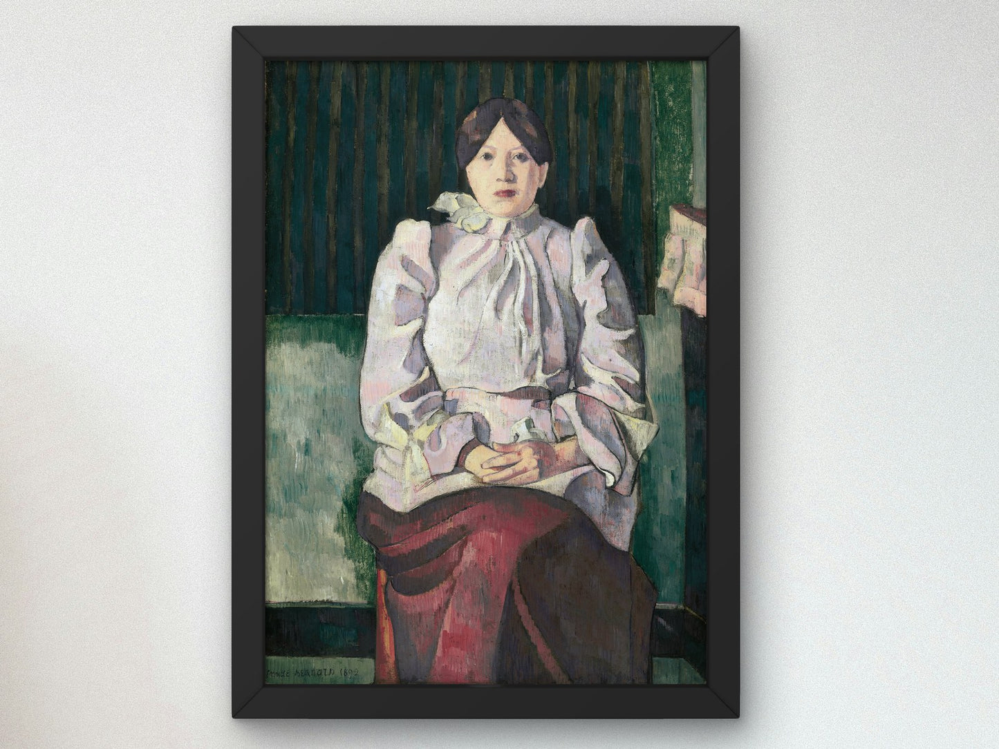 Portrait of Marie Lemasson by Émile Bernard 1892, Wall Art Print, Fine Art Reproduction, Museum Quality Decor, Poster