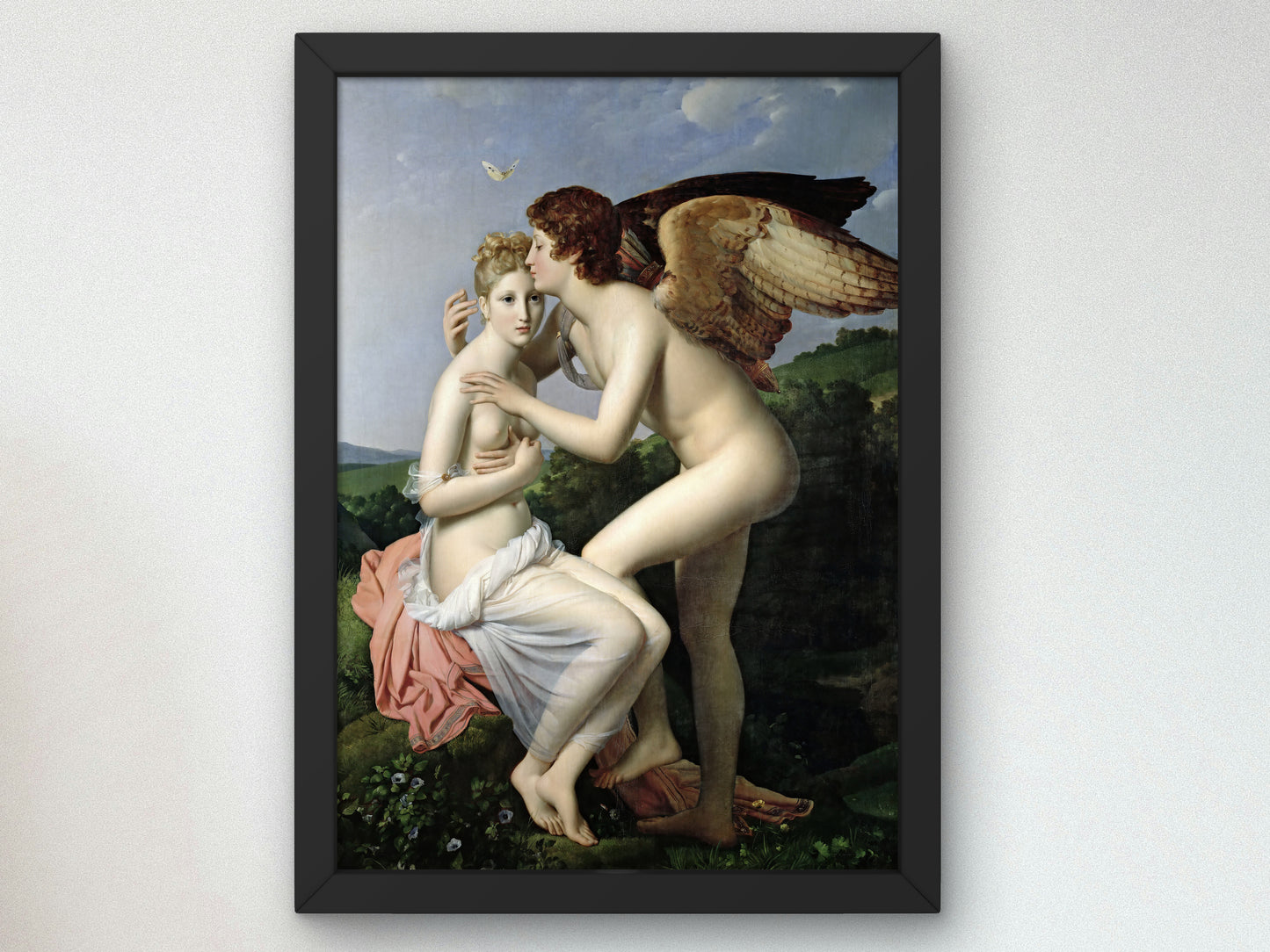 Cupid and Psyche by François Gérard 1798, Wall Art Print, Fine Art Reproduction, Museum Quality Decor, Poster
