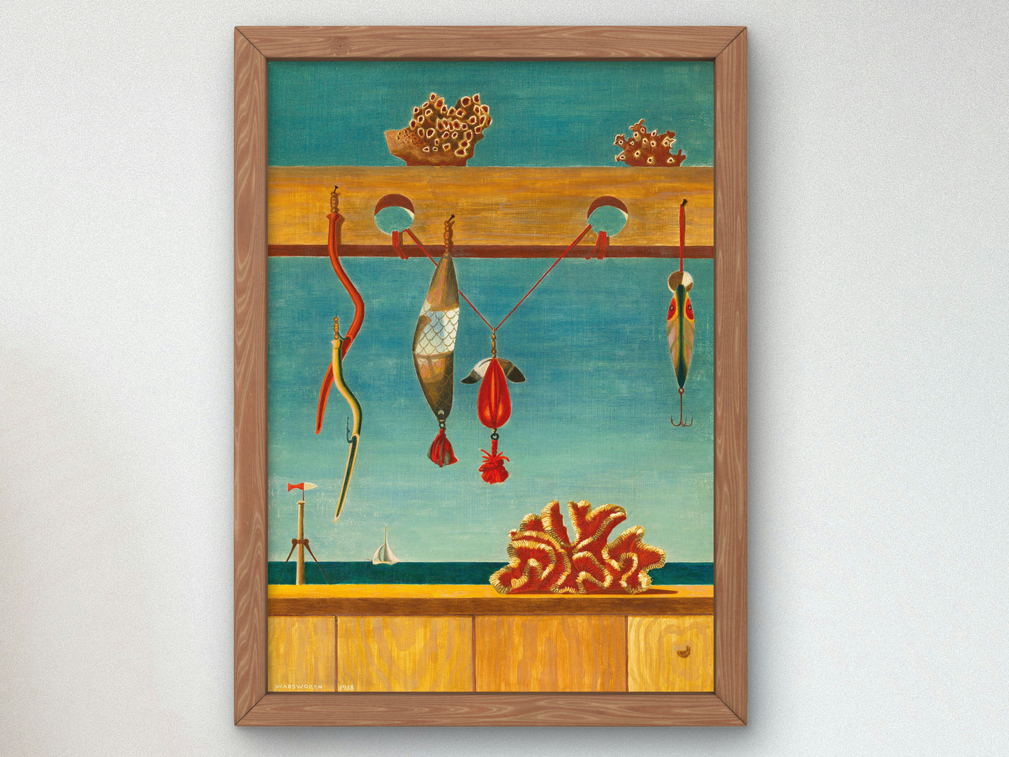 Les Plats du Jour by Edward Wadsworth 1938, Wall Art Print, Fine Art Reproduction, Museum Quality Decor, Poster