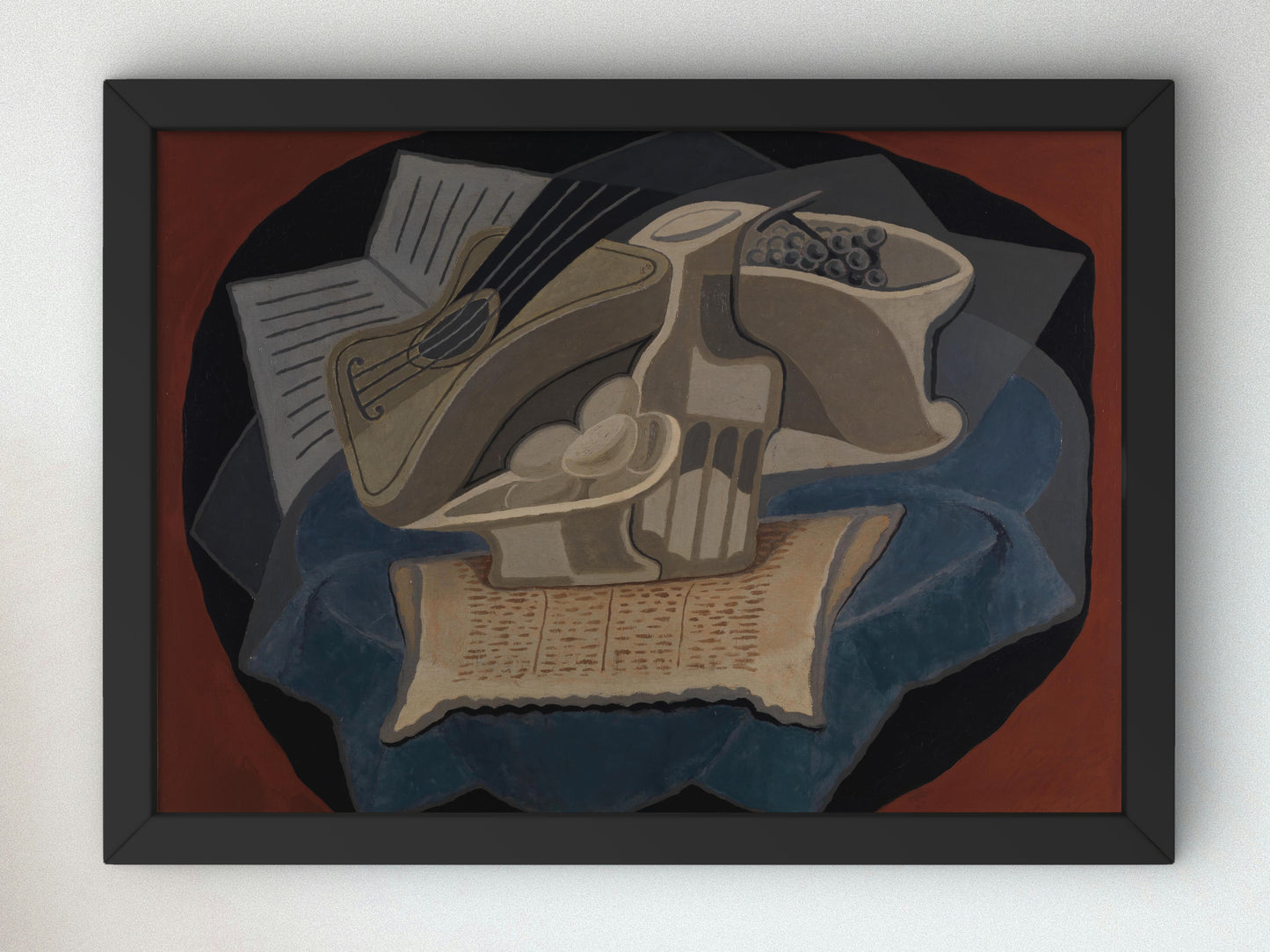 The Blue Carpet by Juan Gris 1925, Wall Art Print, Fine Art Reproduction, Museum Quality Decor, Poster