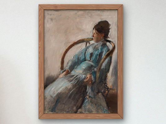 Madame de Nittis by Edgar Degas 1872, Wall Art Print, Fine Art Reproduction, Museum Quality Decor, Poster