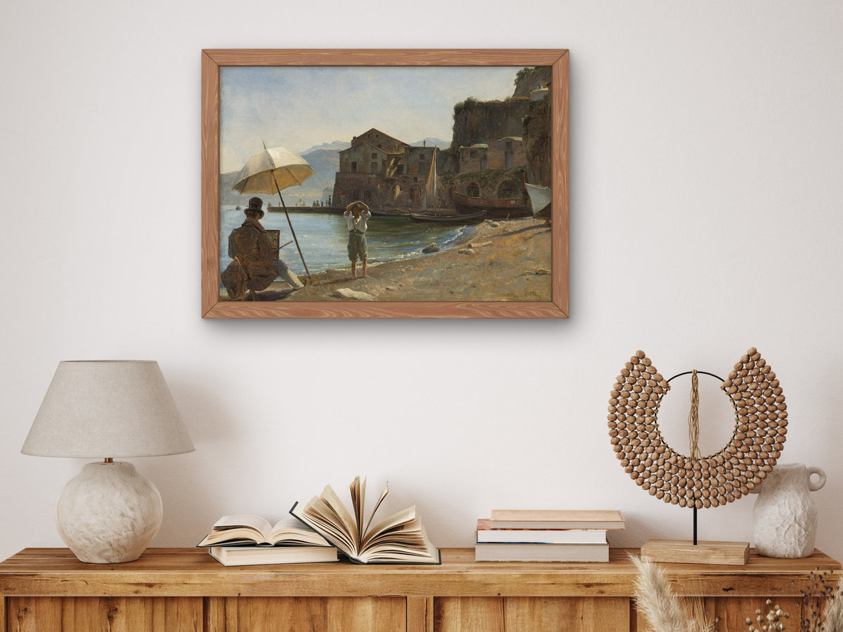 The Painter and the Boy by Thomas Fearnley 1834, Wall Art Print, Fine Art Reproduction, Museum Quality Decor, Poster