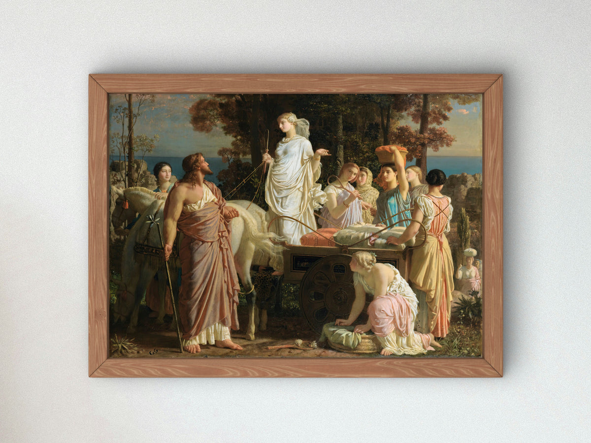 Ulysses and Nausicaa by Charles Gleyre 1850, Wall Art Print, Fine Art Reproduction, Museum Quality Decor, Poster