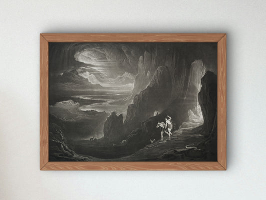 Adam and Eve Driven Out of Paradise by John Martin 1824, Wall Art Print, Fine Art Reproduction, Museum Quality Decor, Poster