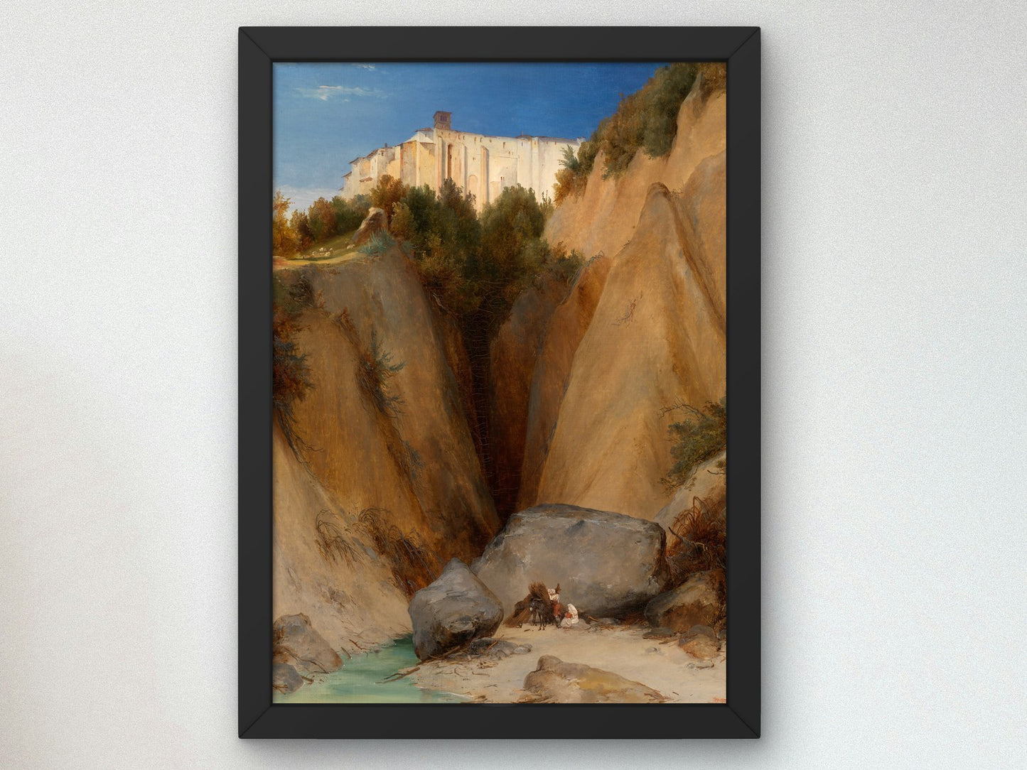 View of the Santa Scolastica Monastery near Subiaco by Carl Blechen 1832, Wall Art Print, Fine Art Reproduction, Museum Quality Decor