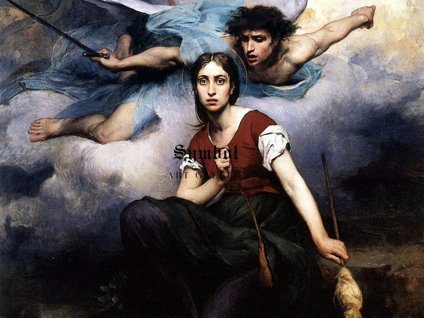Jeanne d'Arc écoutant ses voix by Eugène Thirion 1876, Wall Art Print, Fine Art Reproduction, Museum Quality Decor, Poster
