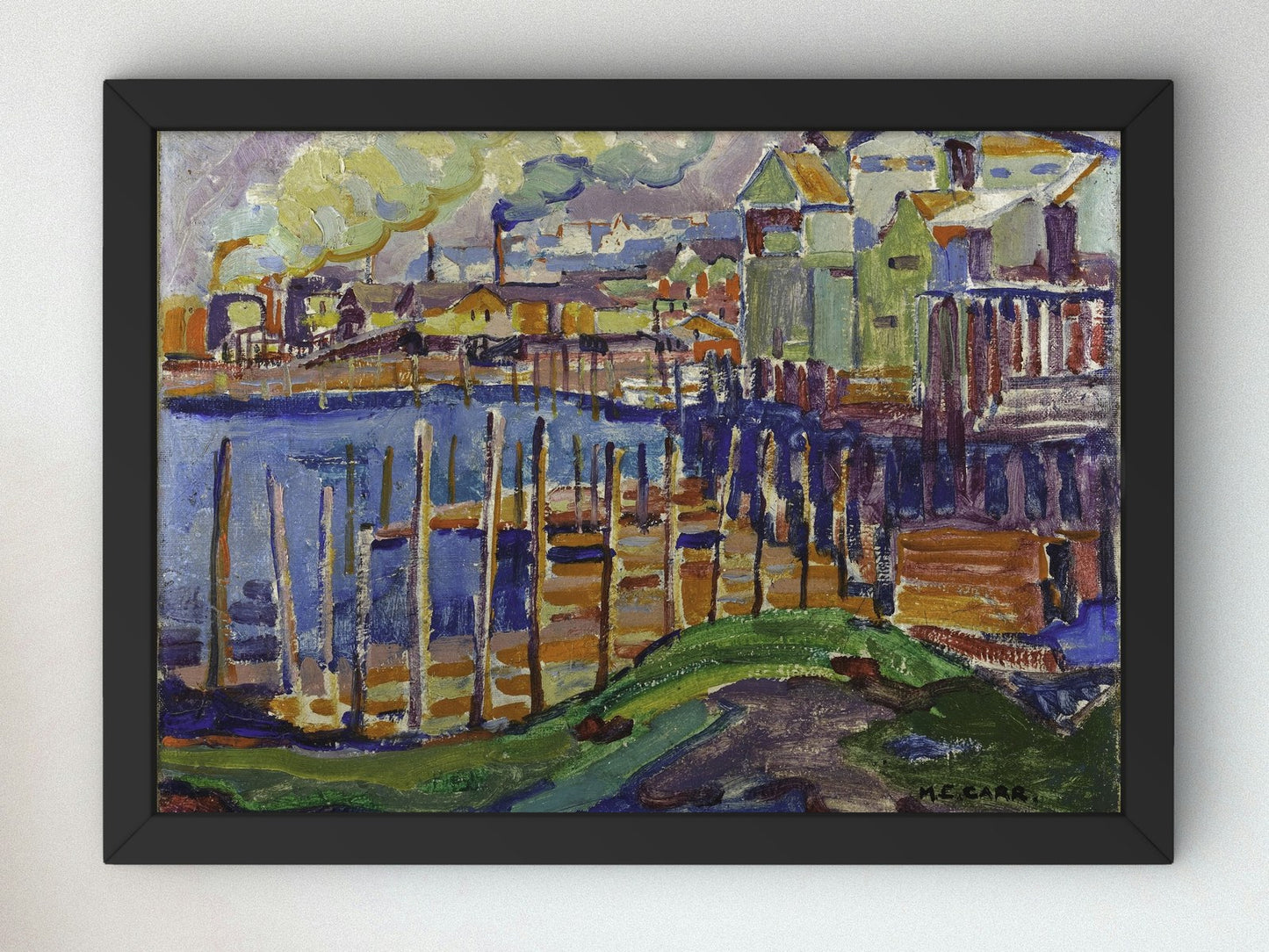 Sawmills Vancouver by Emily Carr 1912, Wall Art Print, Fine Art Reproduction, Museum Quality Decor, Poster