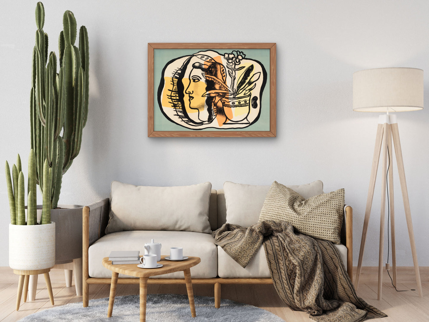 Composition with Profile by Fernand Léger 1948, Wall Art Print, Fine Art Reproduction, Museum Quality Decor, Poster