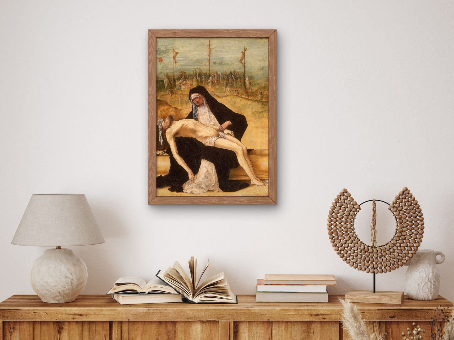 Pietà by Ercole de' Roberti 1484, Wall Art Print, Fine Art Reproduction, Museum Quality Decor, Poster
