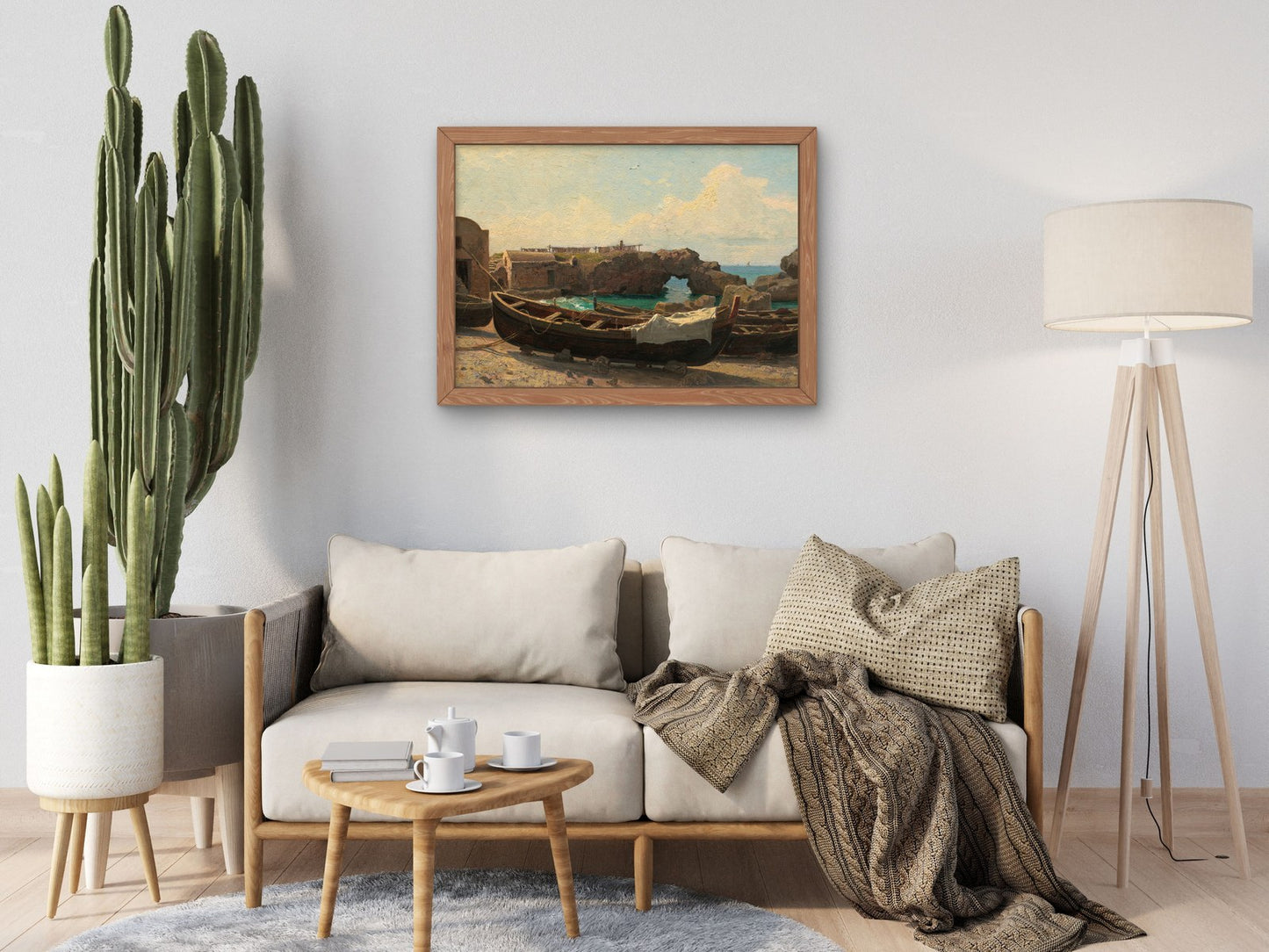 Marina Piccola Capri by William Stanley Haseltine 1858, Wall Art Print, Fine Art Reproduction, Museum Quality Decor, Poster