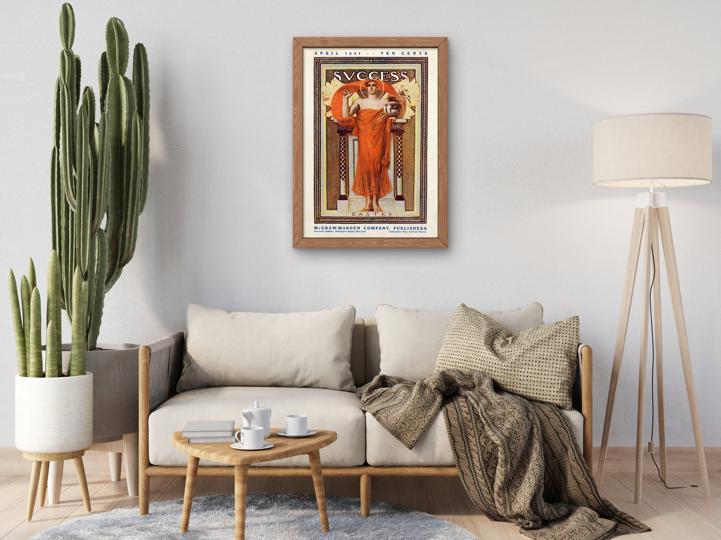 Success Easter by Joseph Christian Leyendecker 1901, Wall Art Print, Fine Art Reproduction, Museum Quality Decor, Poster