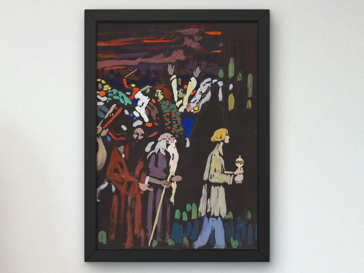 Study on Panic by Wassily Kandinsky 1907, Wall Art Print, Fine Art Reproduction, Museum Quality Decor, Poster