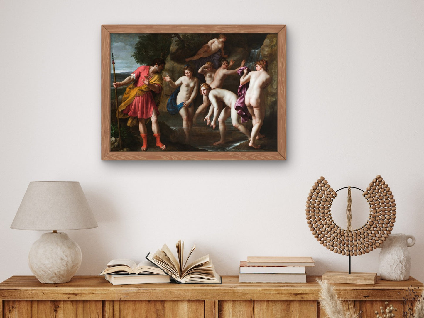 Diana and Actaeon by Alessandro Turchi 1600, Wall Art Print, Fine Art Reproduction, Museum Quality Decor, Poster