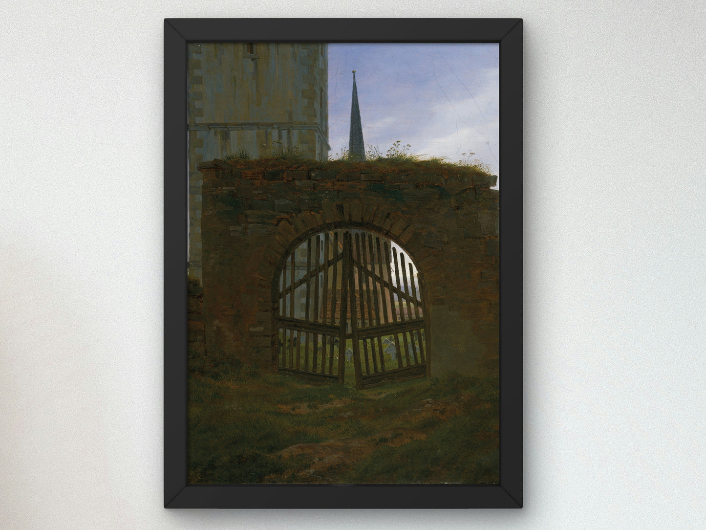 The Cemetery Gate by Caspar David Friedrich 1825, Wall Art Print, Fine Art Reproduction, Museum Quality Decor, Poster