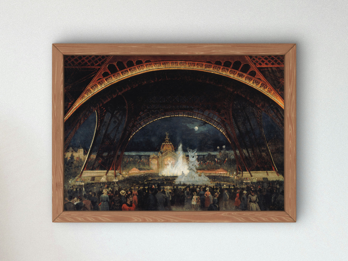 Night Festival at the Universal Exposition under the Eiffel Tower by George Roux 1889, Wall Art Print, Fine Art Reproduction, Museum Quality