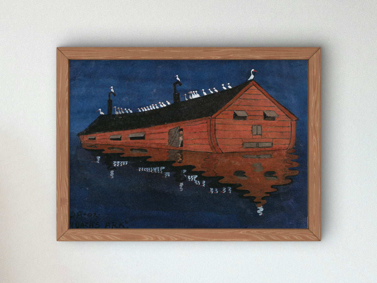Noah's Ark by Ivar Arosenius, Wall Art Print, Fine Art Reproduction, Museum Quality Decor, Poster