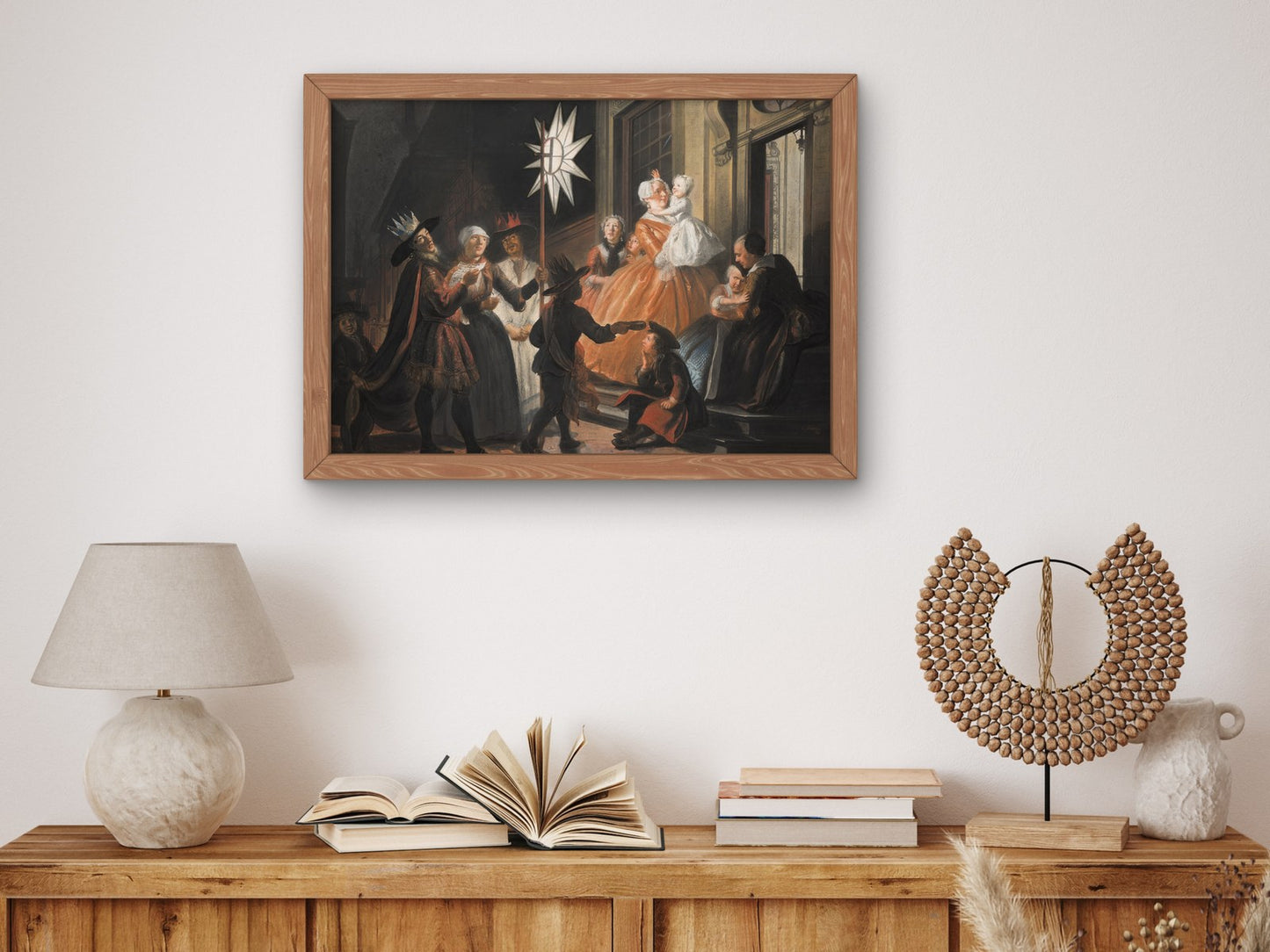 Singing Round the Star on Twelfth Night by Cornelis Troost 1740, Wall Art Print, Fine Art Reproduction, Museum Quality Decor, Poster