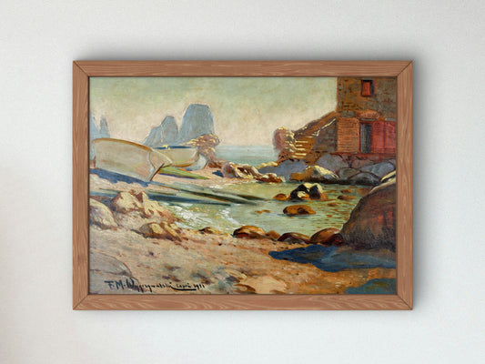 Capri by Feliks Michał Wygrzywalski 1931, Wall Art Print, Fine Art Reproduction, Museum Quality Decor, Poster