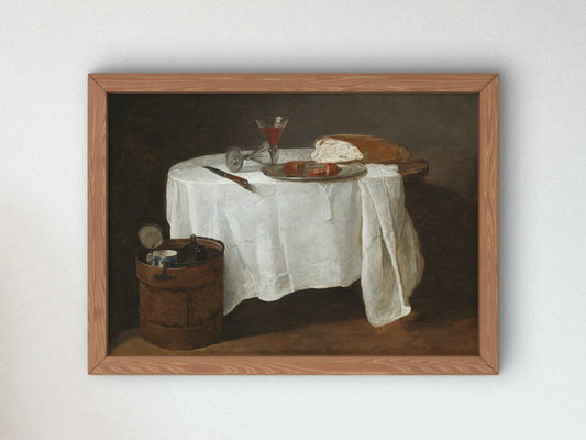 The White Tablecloth by Jean Siméon Chardin 1731, Wall Art Print, Fine Art Reproduction, Museum Quality Decor, Poster
