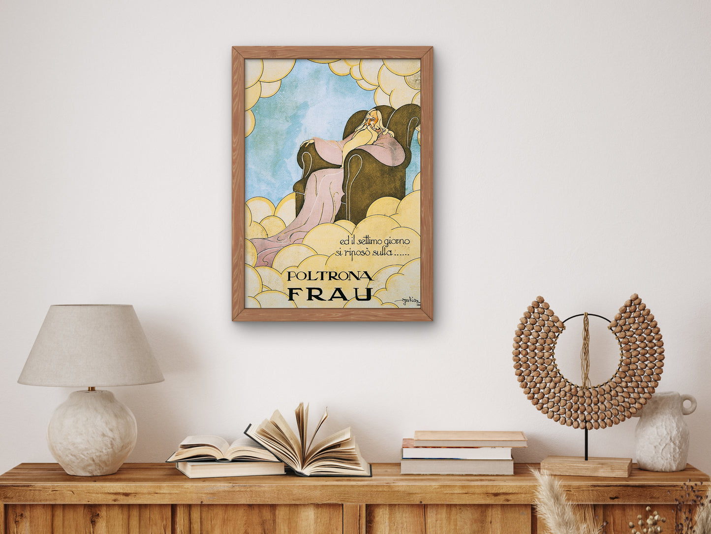 The Eternal Father Sitting on an Armchair by Golia 1926, Wall Art Print, Fine Art Reproduction, Museum Quality Decor, Poster