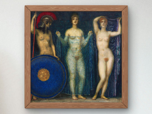 The Judgment of Paris by Franz von Stuck 1922, Wall Art Print, Fine Art Reproduction, Museum Quality Decor, Poster