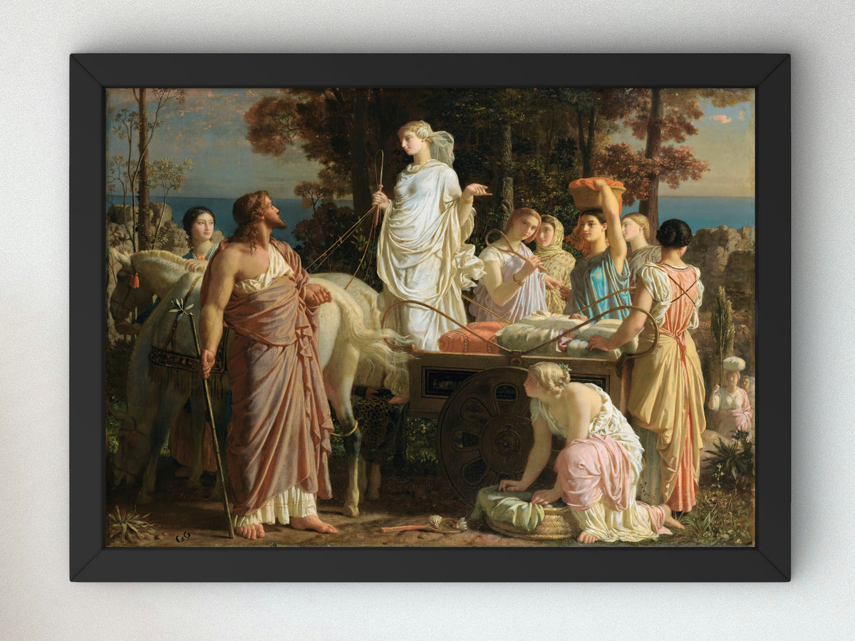 Ulysses and Nausicaa by Charles Gleyre 1850, Wall Art Print, Fine Art Reproduction, Museum Quality Decor, Poster