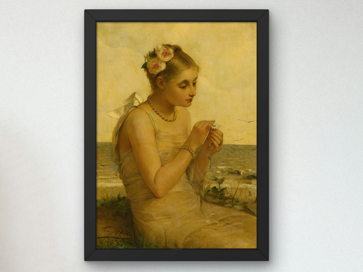 Her Future Before Her by Léon Herbo 1888, Wall Art Print, Fine Art Reproduction, Museum Quality Decor, Poster