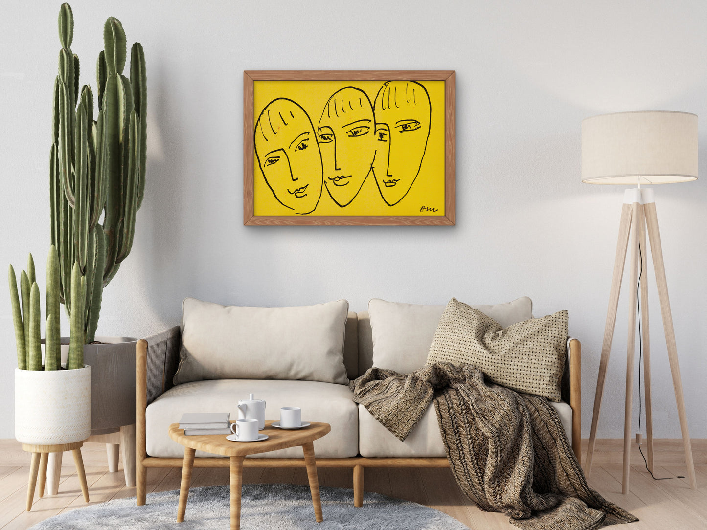 Trois visages by Henri Matisse 1951, Wall Art Print, Fine Art Reproduction, Museum Quality Decor, Poster