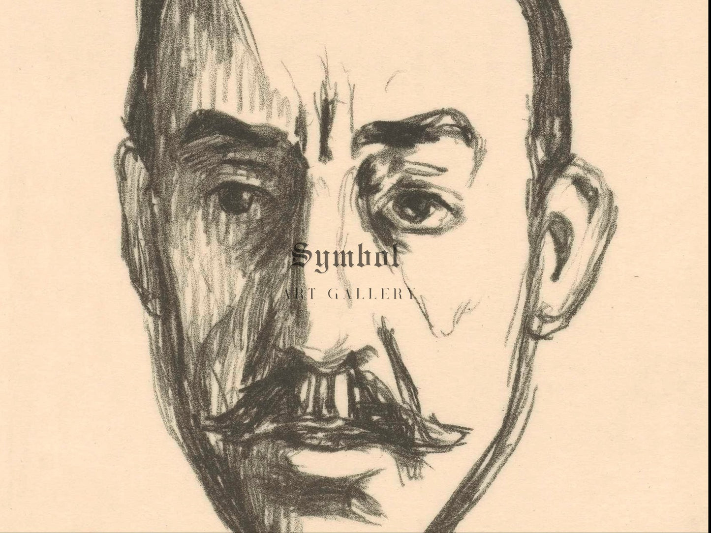 Portrait of Henry van de Velde by Edvard Munch 1906, Wall Art Print, Fine Art Reproduction, Museum Quality Decor, Poster