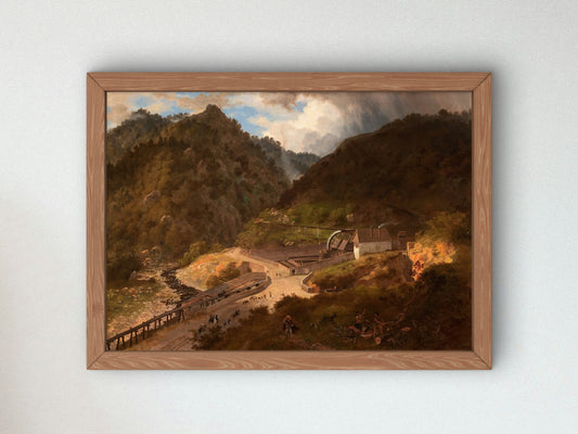 Minas de Real del Monte Hidalgo by Eugenio Landesio 1857, Wall Art Print, Fine Art Reproduction, Museum Quality Decor, Poster