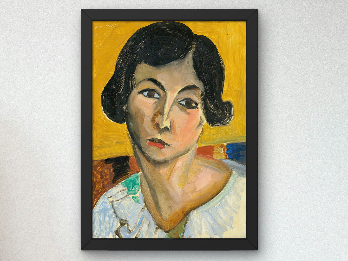 Tête de femme penchée Lorette by Henri Matisse 1916, Wall Art Print, Fine Art Reproduction, Museum Quality Decor, Poster
