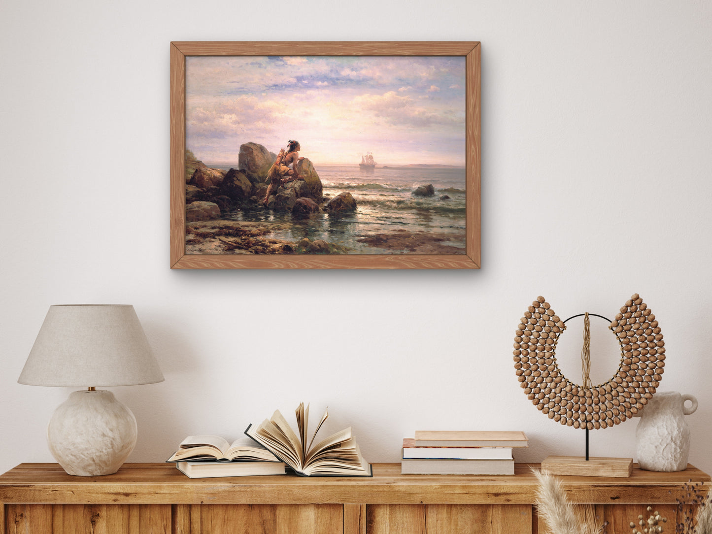 Henrik Hudson Entering New York Harbor September 11 1609 by Edward Moran 1892, Wall Art Print, Fine Art Reproduction, Museum Quality Decor