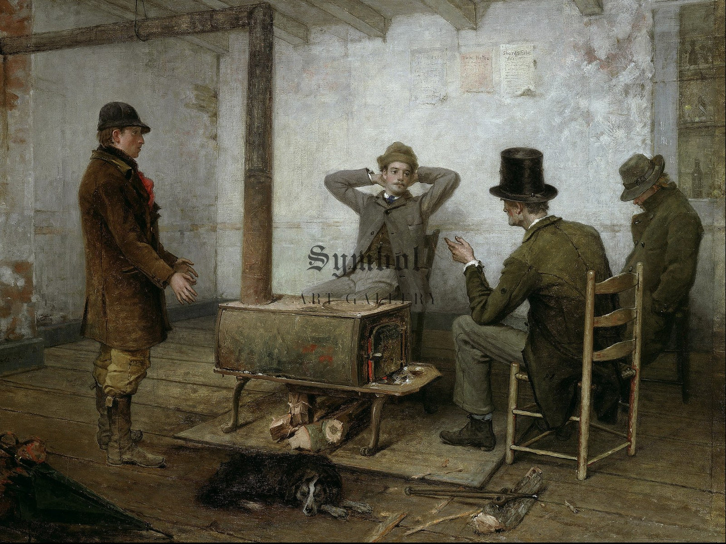A Friendly Warning by Thomas Hicks 1881, Wall Art Print, Fine Art Reproduction, Museum Quality Decor, Poster
