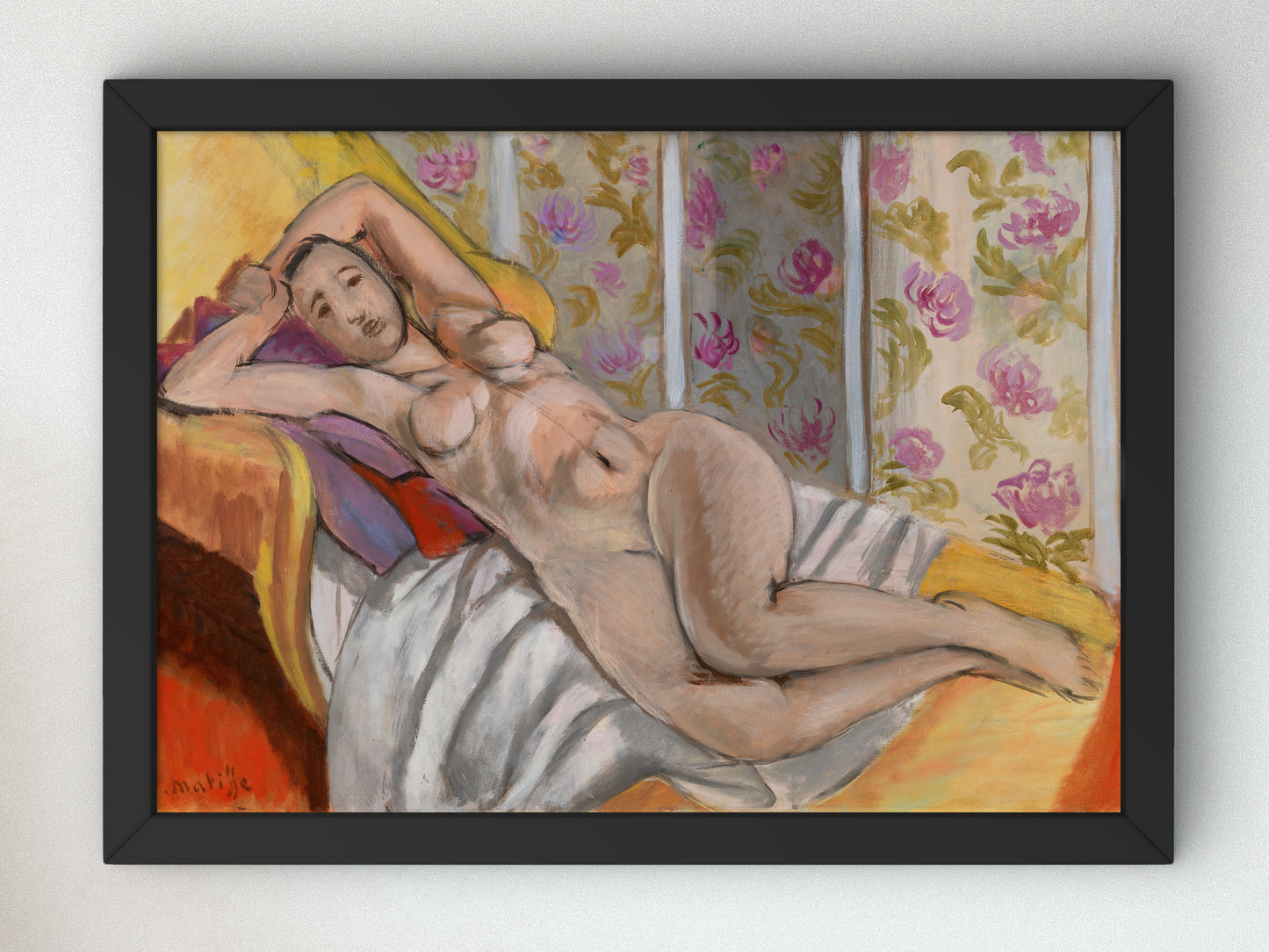 Reclining Nude by Henri Matisse 1923, Wall Art Print, Fine Art Reproduction, Museum Quality Decor, Poster