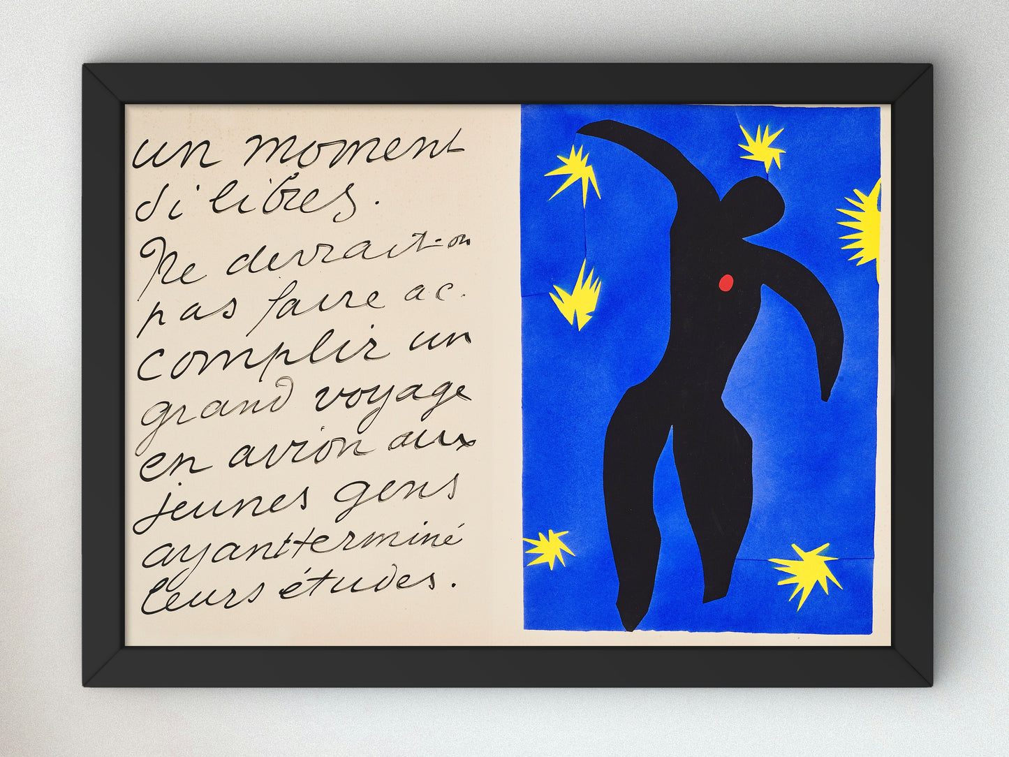 Icarus by Henri Matisse 1947, Wall Art Print, Fine Art Reproduction, Museum Quality Decor, Poster