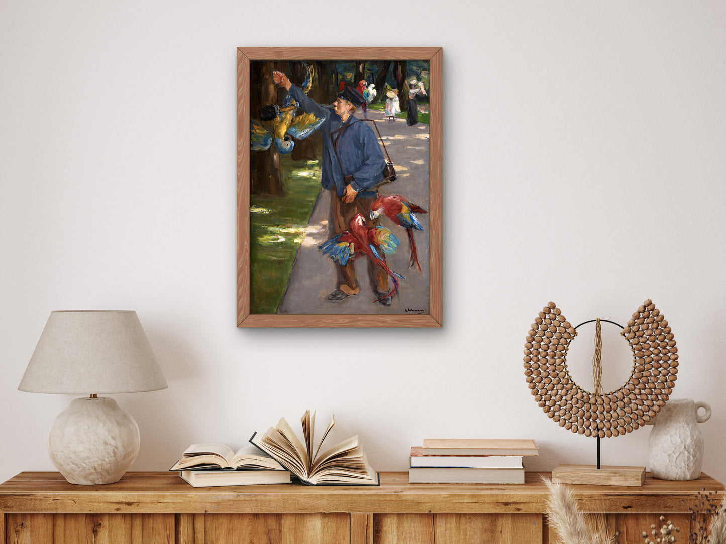 The Parrot Man by Max Liebermann 1902, Wall Art Print, Fine Art Reproduction, Museum Quality Decor, Poster