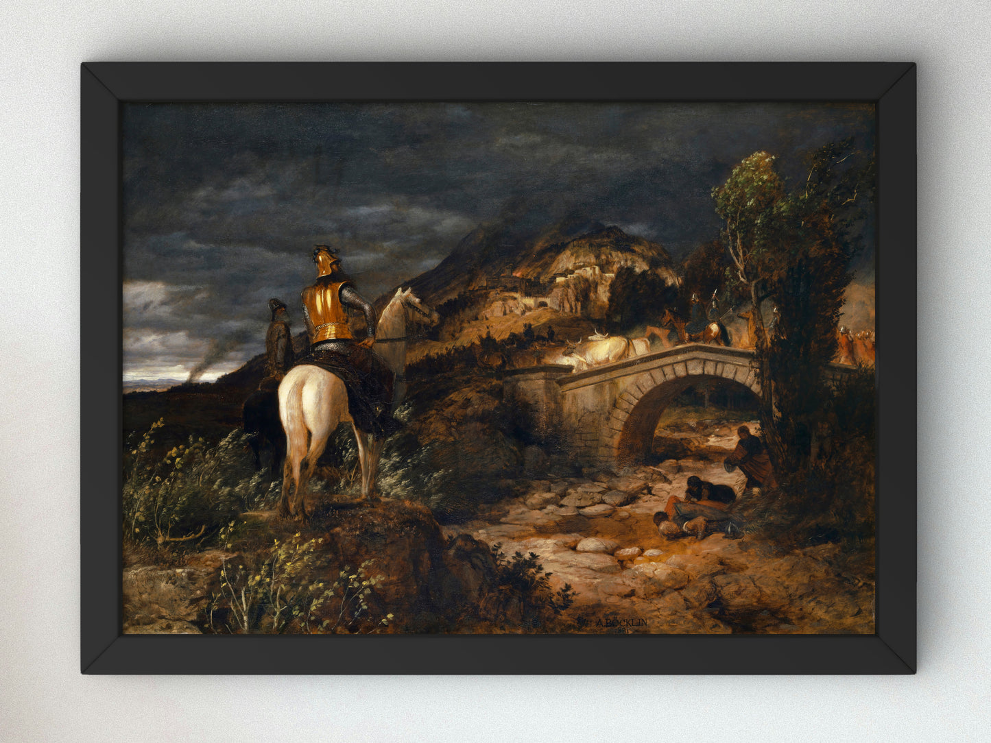 The March of the Goths by Arnold Böcklin 1881, Wall Art Print, Fine Art Reproduction, Museum Quality Decor, Poster