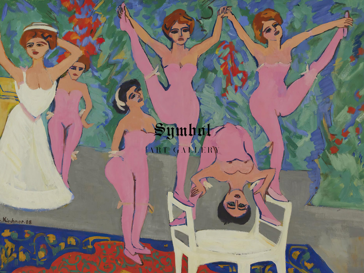 Variety Show by Ernst Ludwig Kirchner 1908, Wall Art Print, Fine Art Reproduction, Museum Quality Decor, Poster