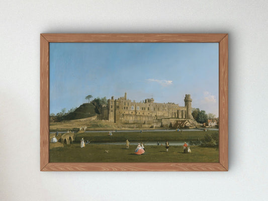 Warwick Castle by Canaletto 1749, Wall Art Print, Fine Art Reproduction, Museum Quality Decor, Poster