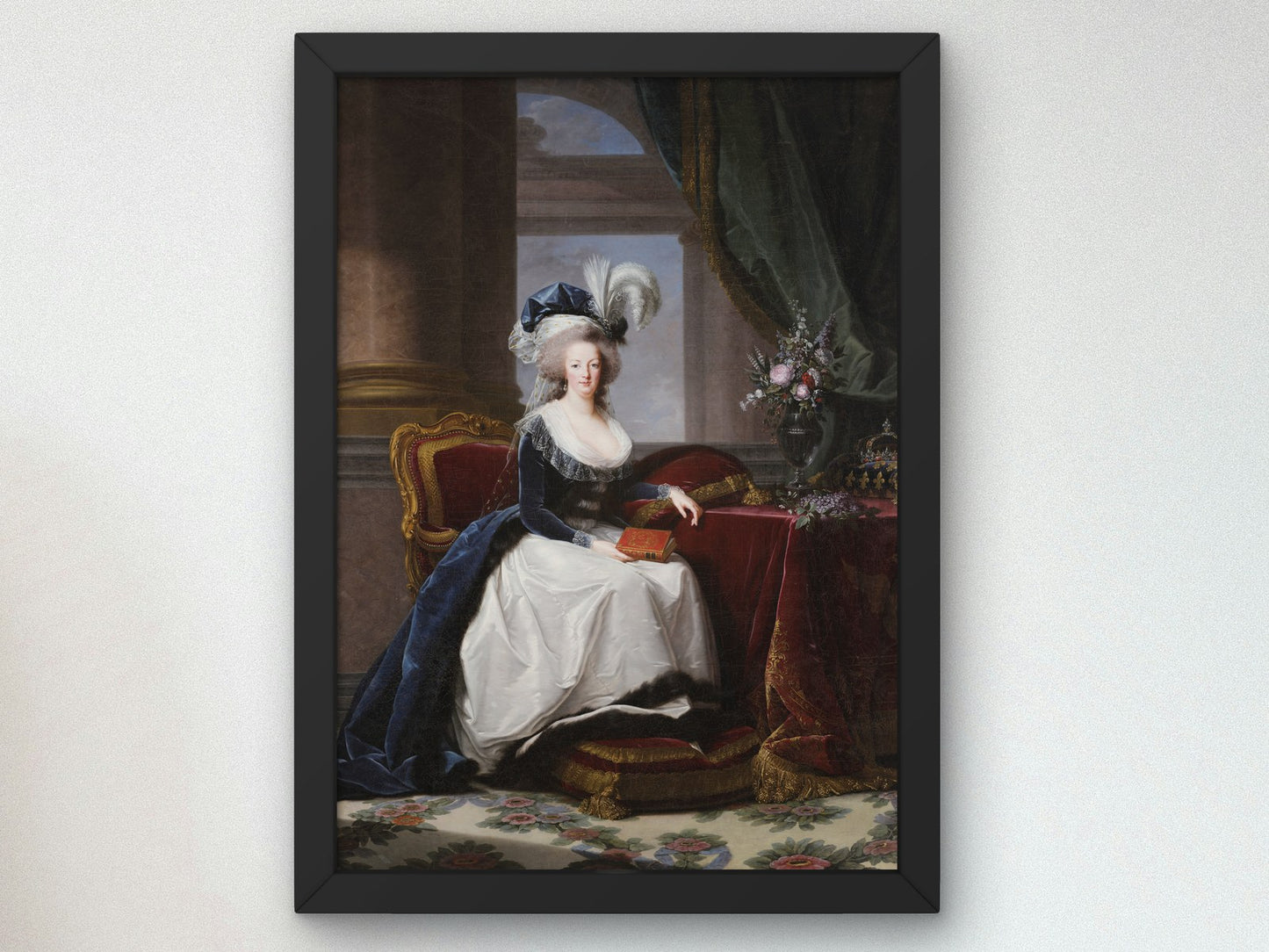 Portrait of Marie Antoinette Queen of France by Élisabeth Vigée Le Brun 1788, Wall Art Print, Fine Art Reproduction, Museum Quality Decor