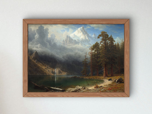 Mount Corcoran by Albert Bierstadt, Wall Art Print, Fine Art Reproduction, Museum Quality Decor, Poster