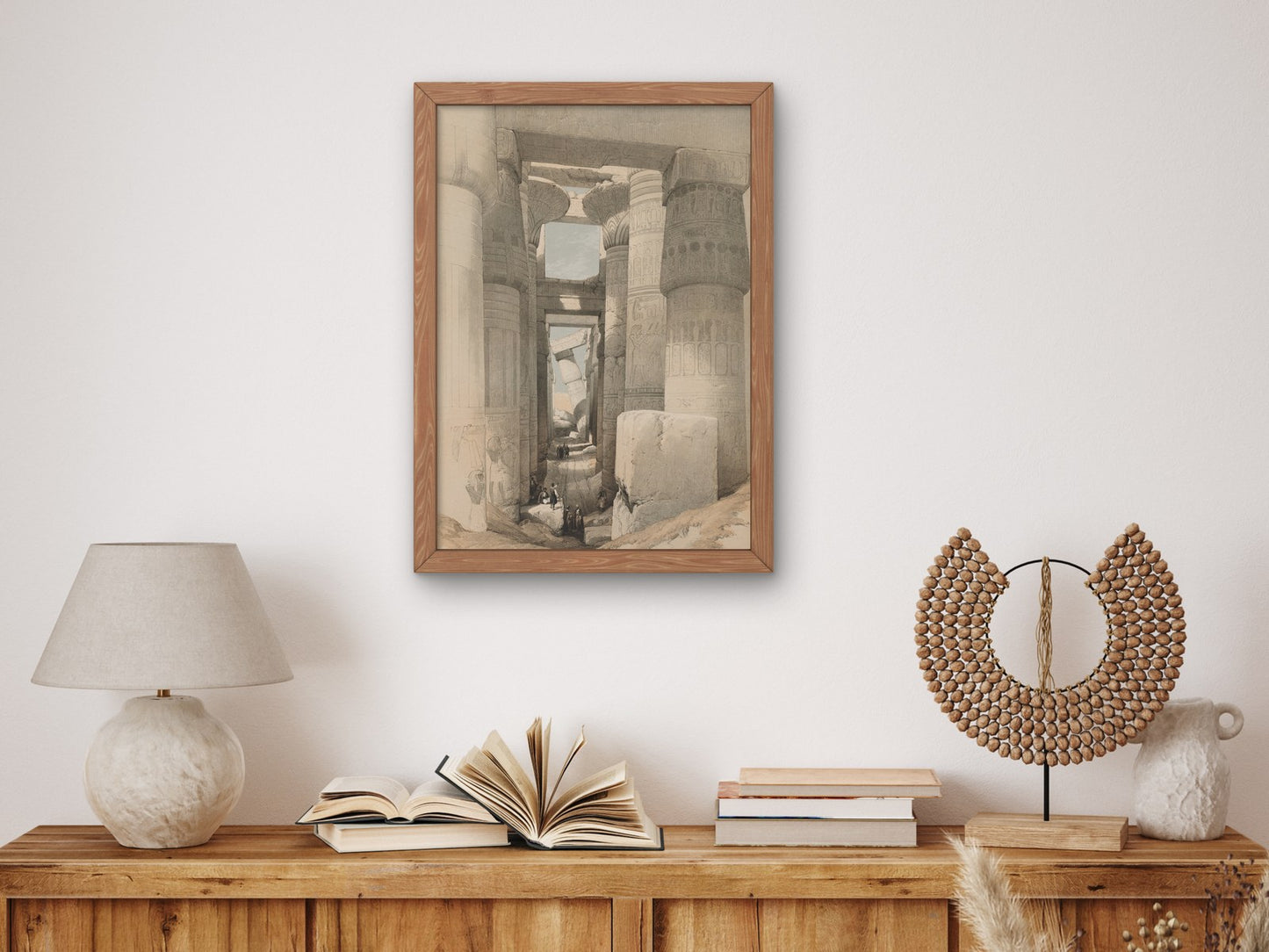 Karnak by David Roberts and Louis Haghe 1847, Wall Art Print, Fine Art Reproduction, Museum Quality Decor, Poster